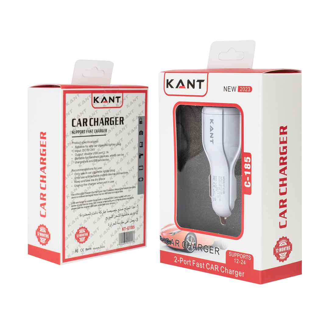 شاحن سيارة منفدين  سريع Kant 185