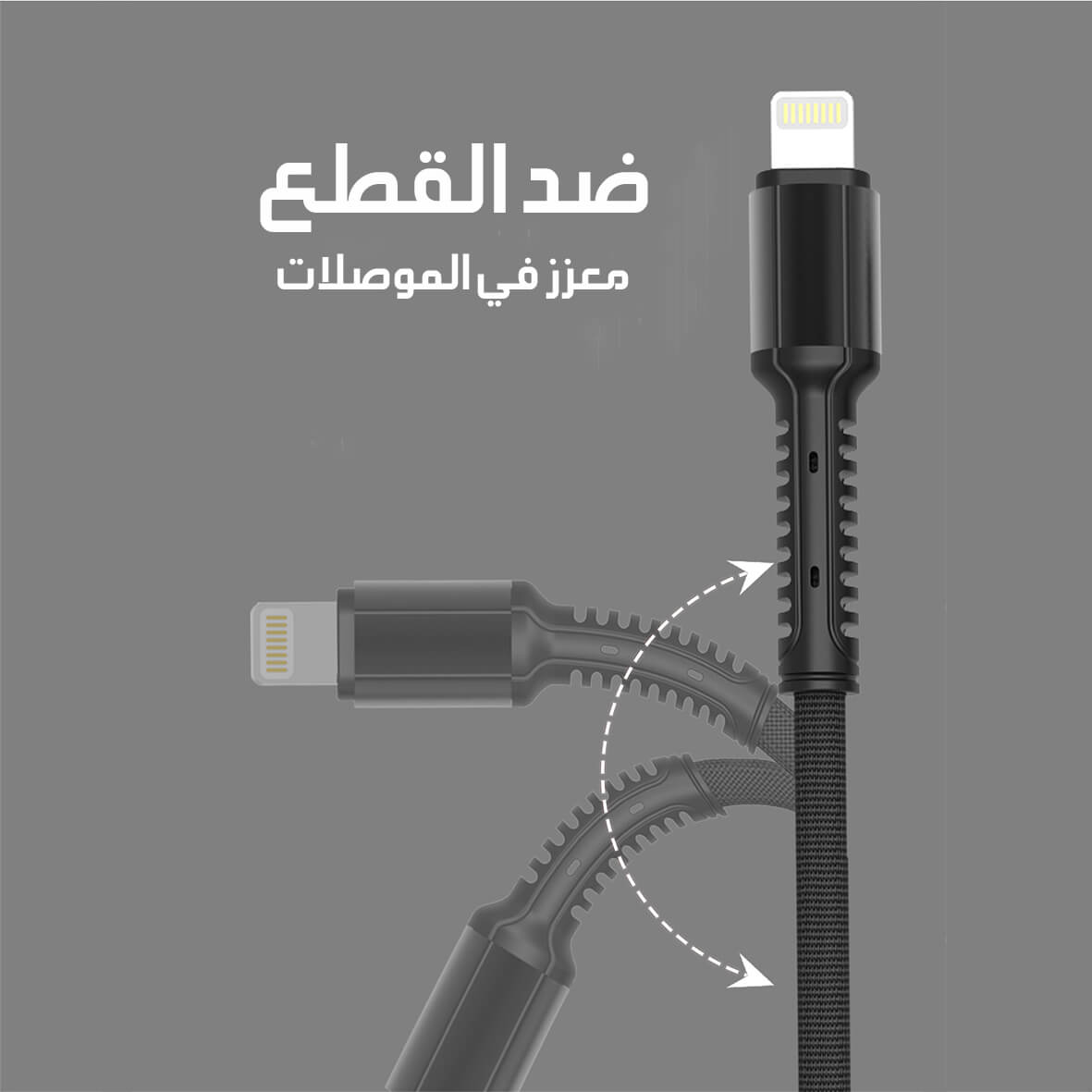 كيبل تايب سي قماش ضد القطع LDNIO LS63 